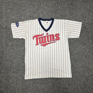 Vintage 1990s Hrbek Minnesota Twins Pinstripe Tshirt Size XL